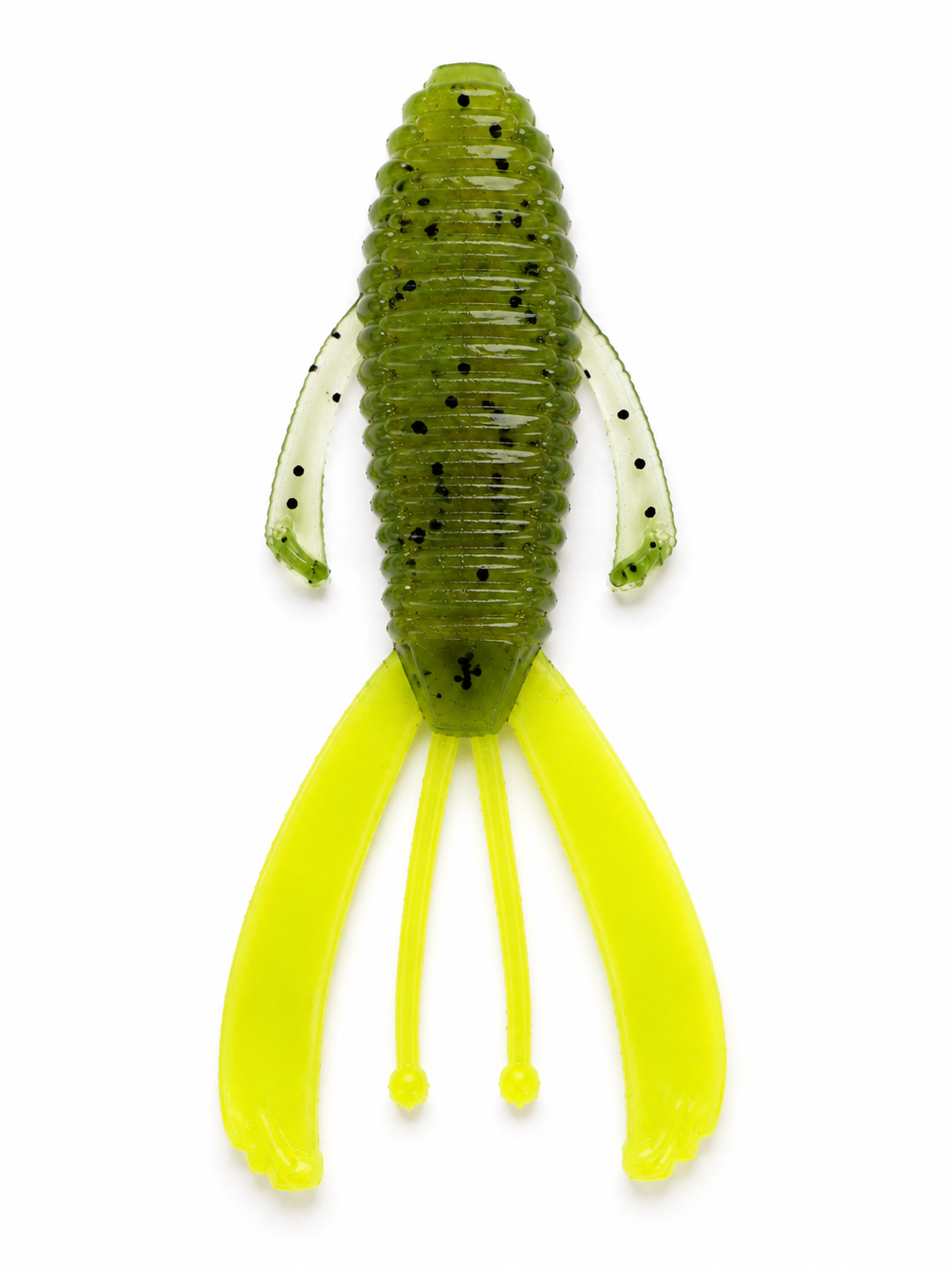 GREEN PUMPKIN WITH CHARTREUSE TAIL CREATURE BAIT
