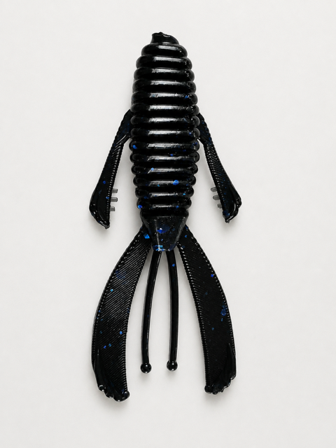 BLACK W/ BLUE FLAKE CREATURE BAIT